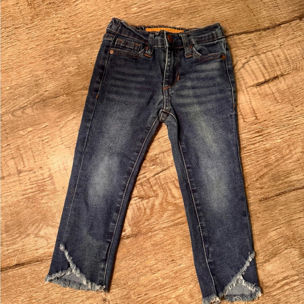 Joe's Jeans Kids Dark Blue Frayed Hem Jeans - 3T